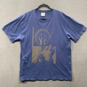 KEXP Seattle Radio X Cafe Vita Coffee T shirt Mens L Blue Space Needle Graphic
